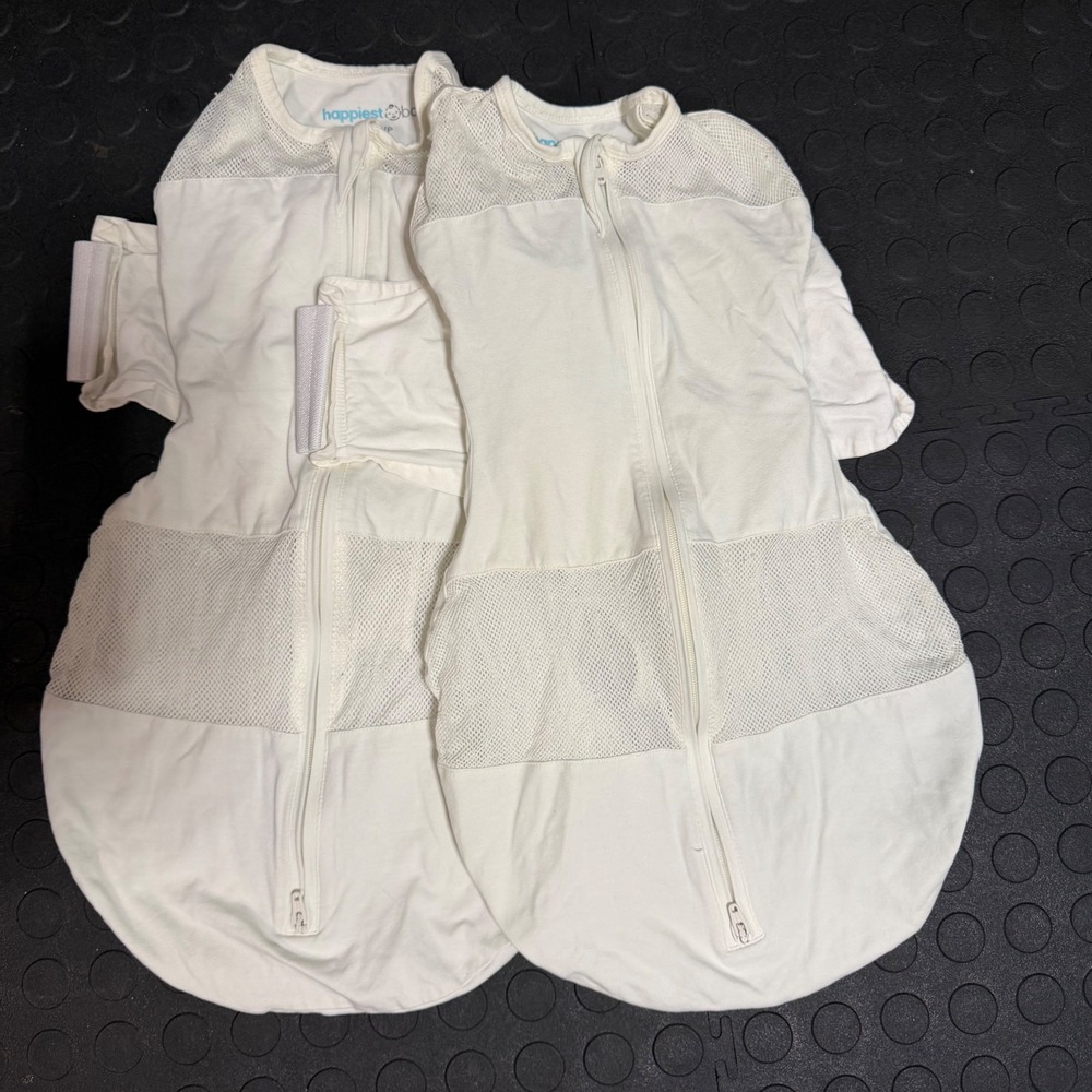 Happiest Baby Snoo Baby Swaddle 2-Pack White Small Organic Cotton